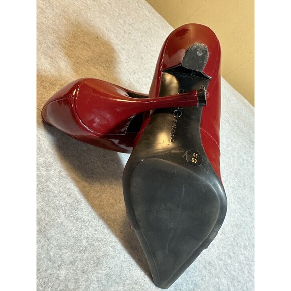 BCBGeneration Pump Heels Womens 6B Red Sexy Slip On Stilettos Pointed Toe CLEAN! - Picture 13 of 13